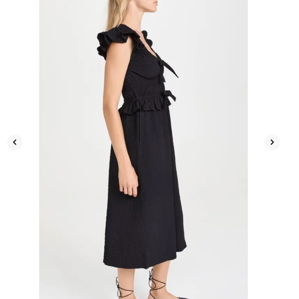 Sea NY New York Regina Seersucker Flutter Sleeve Dress - Small - Picture 3 of 4